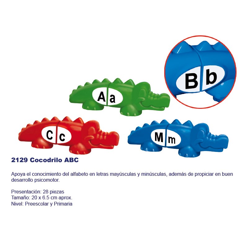 Cocodrilo ABC 2129
Presentación: 28 pzas