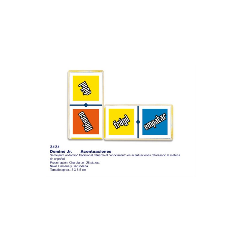 Dominó Jr. Acentuaciones 3131
Aprendizaje activo de la escritura y letras
