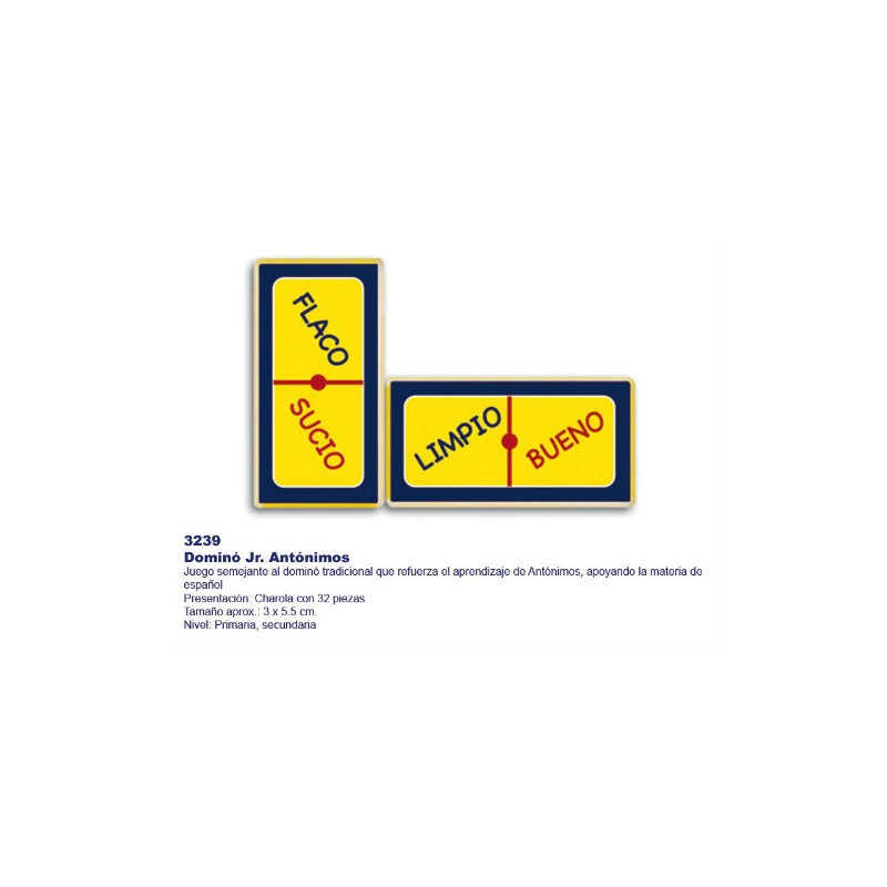 Dominó Jr. Antónimos 3239
Aprendizaje activo de la escritura y letras