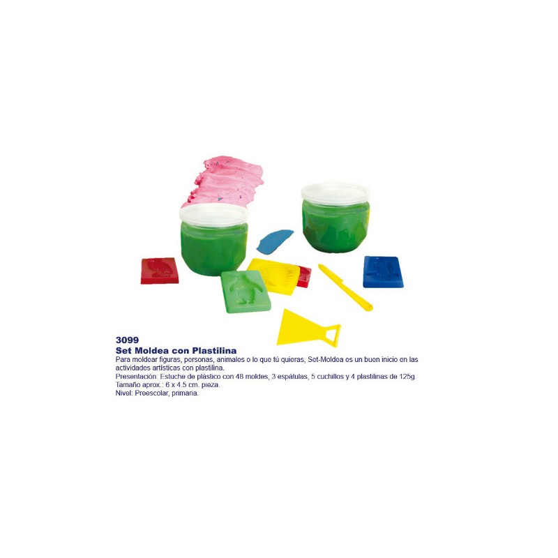 Set moldea y 4 plastilinas 3099
Apoyo a las actividades artisticas