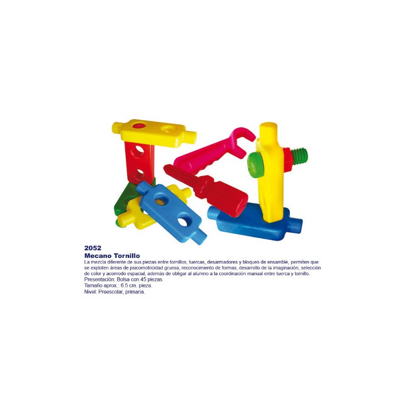 Mecano Tornillo 2052
Apoyo en motricidad fina