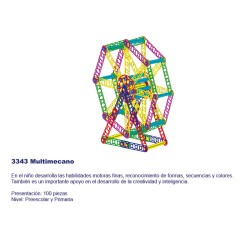Multimecano 3343
Presentación: 100 pzas