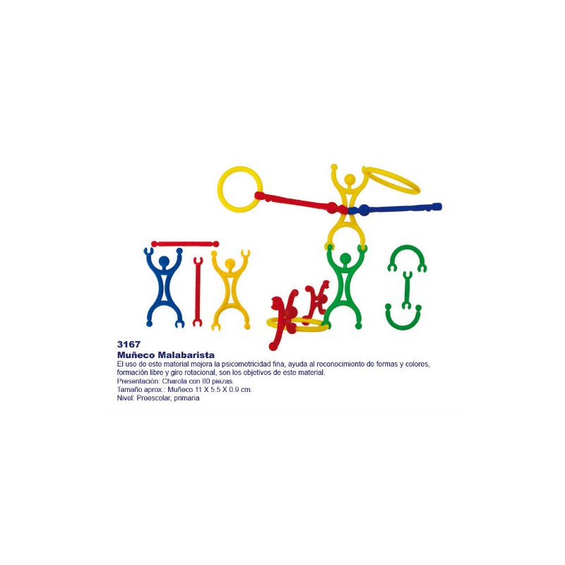 Muñeco Malavarista 3167
Apoyo en motricidad fina