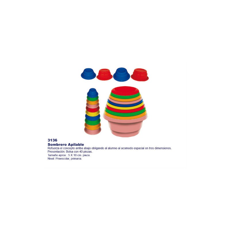 Sombrero apilable 3136
Apoyo en motricidad fina