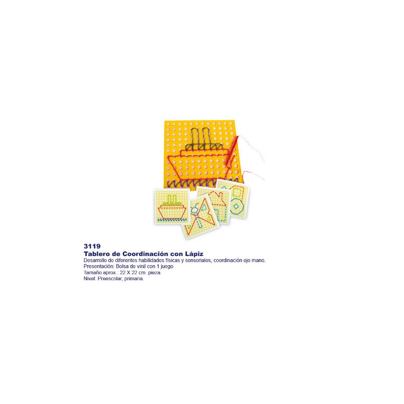 Tablero de coordinación 3119
Apoyo en motricidad fina