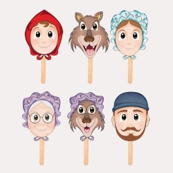 Máscaras para cuentos Caperucita Roja 6074