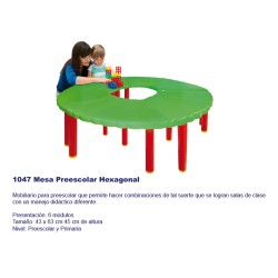 Mesa Cirucular c/ 6 pzas 1047