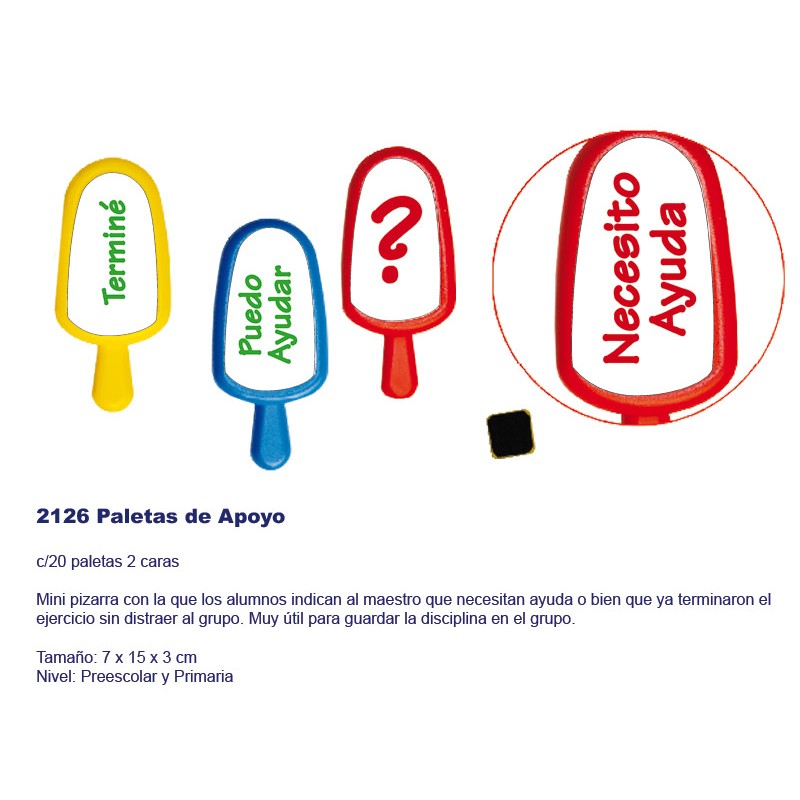 Paleta de apoyo 2126
Con/ 20 paletas 2 caras