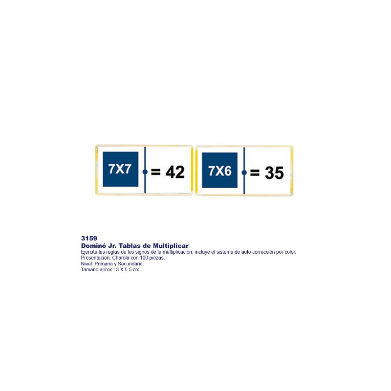 Dominó Jr. Tablas de Multiplicar 3159
Aprendizaje activo de la lógica matemática