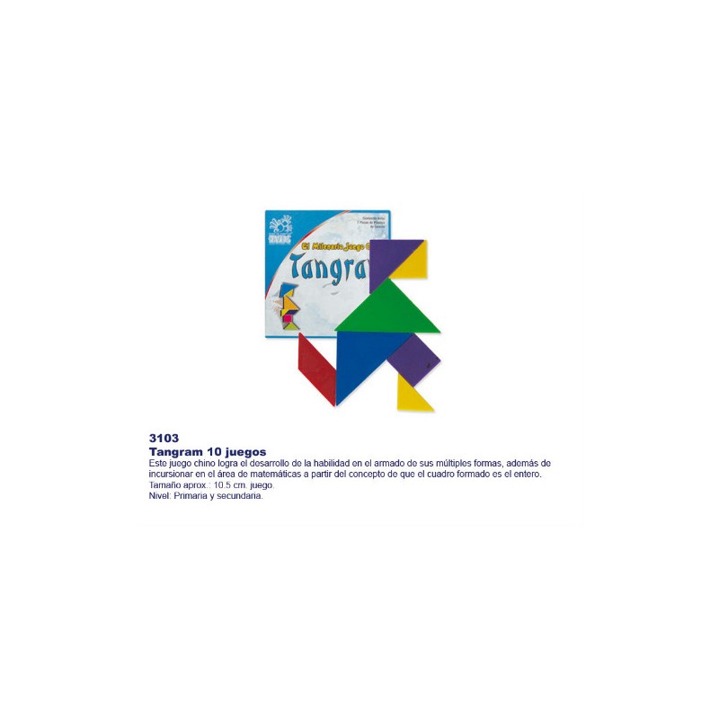 Tangram c/ 10 juegos 3103
Aprendizaje activo de la lógica matemática