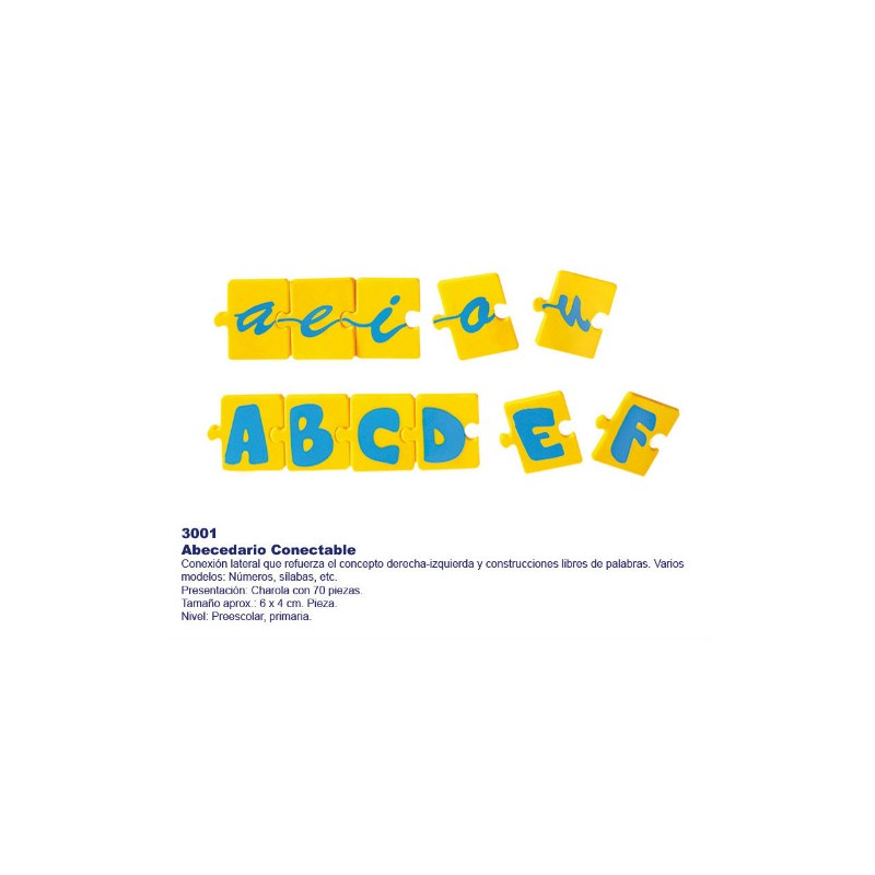 Abecedario Conectable 3001
Aprendizaje activo de la escritura y letras